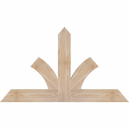 Ekena Millwork Richland Smooth Timber Gable Bracket, Douglas Fir, 36"W x 21"H x 1 1/2"D x 3 1/2"F, 14/12 Pitch GBW036X21X0204RIC00SDF
